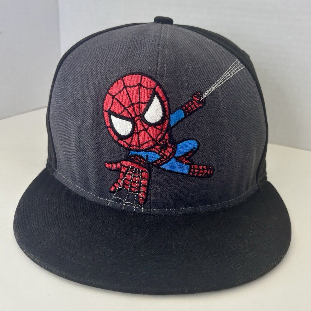 New Era Tokidoki Spider-Man Marvel 59fifty‎ Fitted Hat 7 1/2 Simone Legno Black